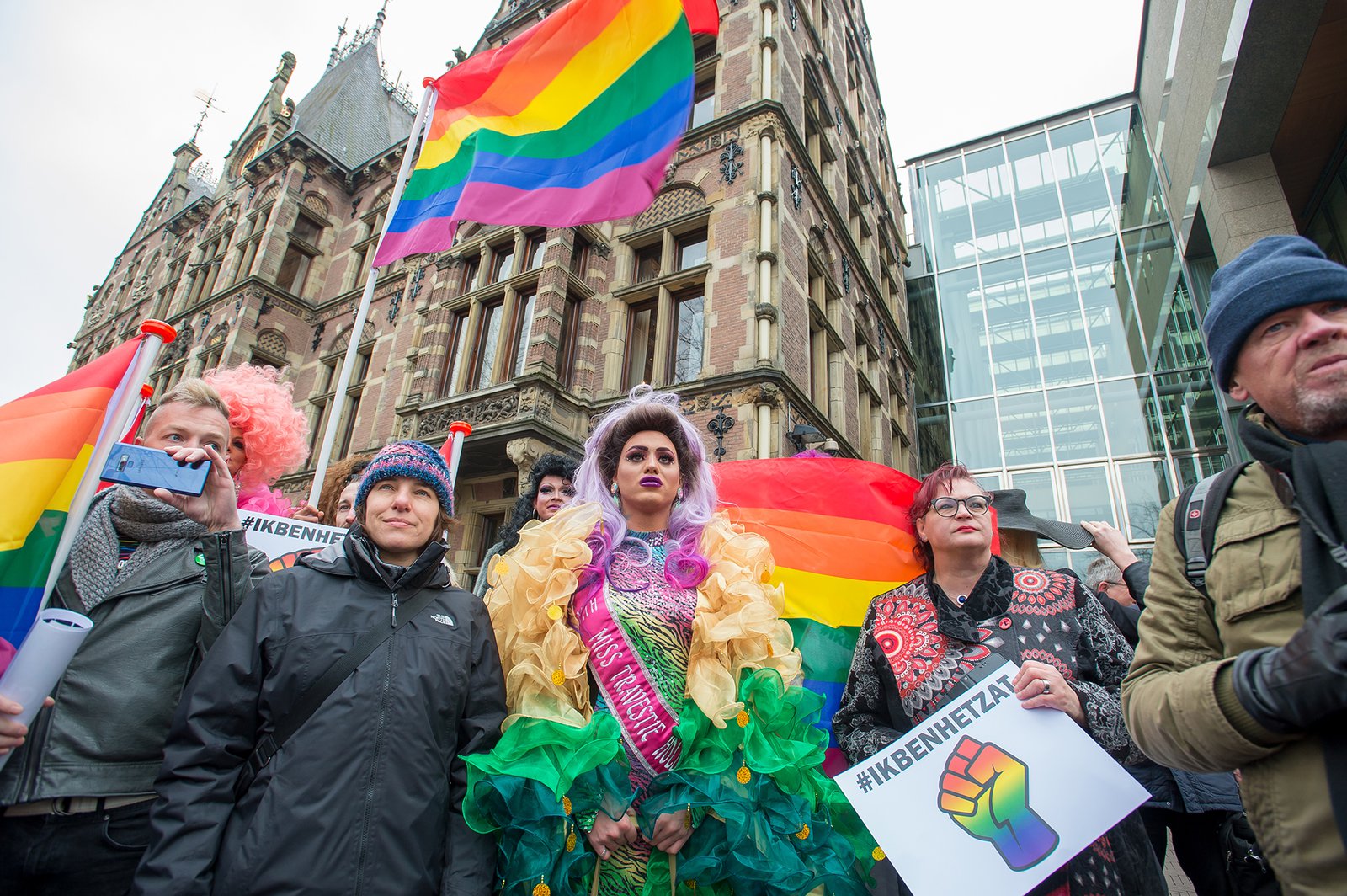 Demonstratie LHBTI-discriminatie COC Nederland en #IKBENHETZAT