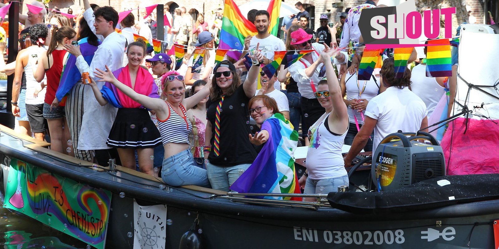 Shout Wageningen tijdens Utrecht Pride