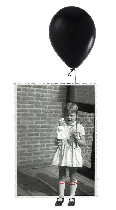 Meisje met zwarte ballon