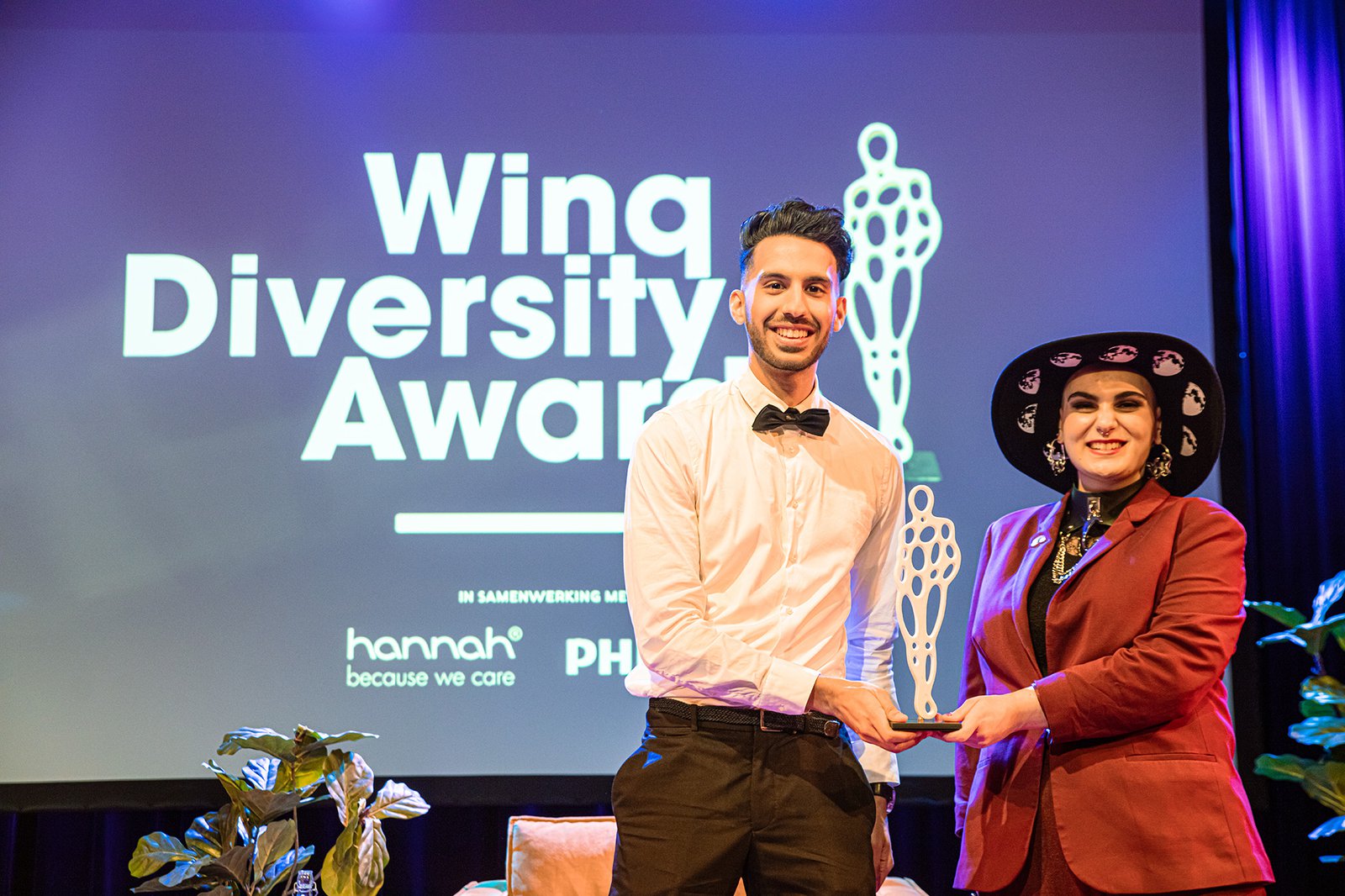 Colored Qollective bij de Winq Diversity Awards 2021