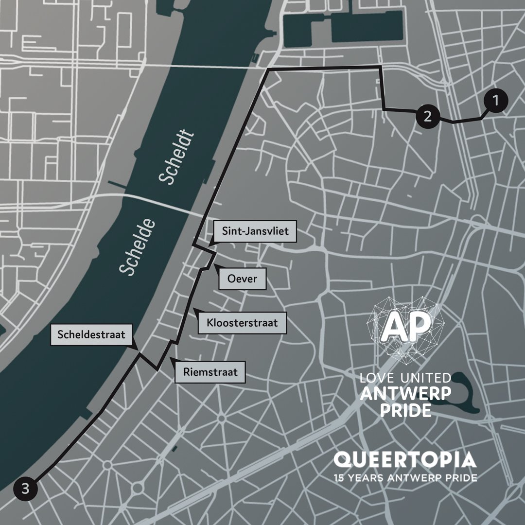 Route Antwerp Pride 2022