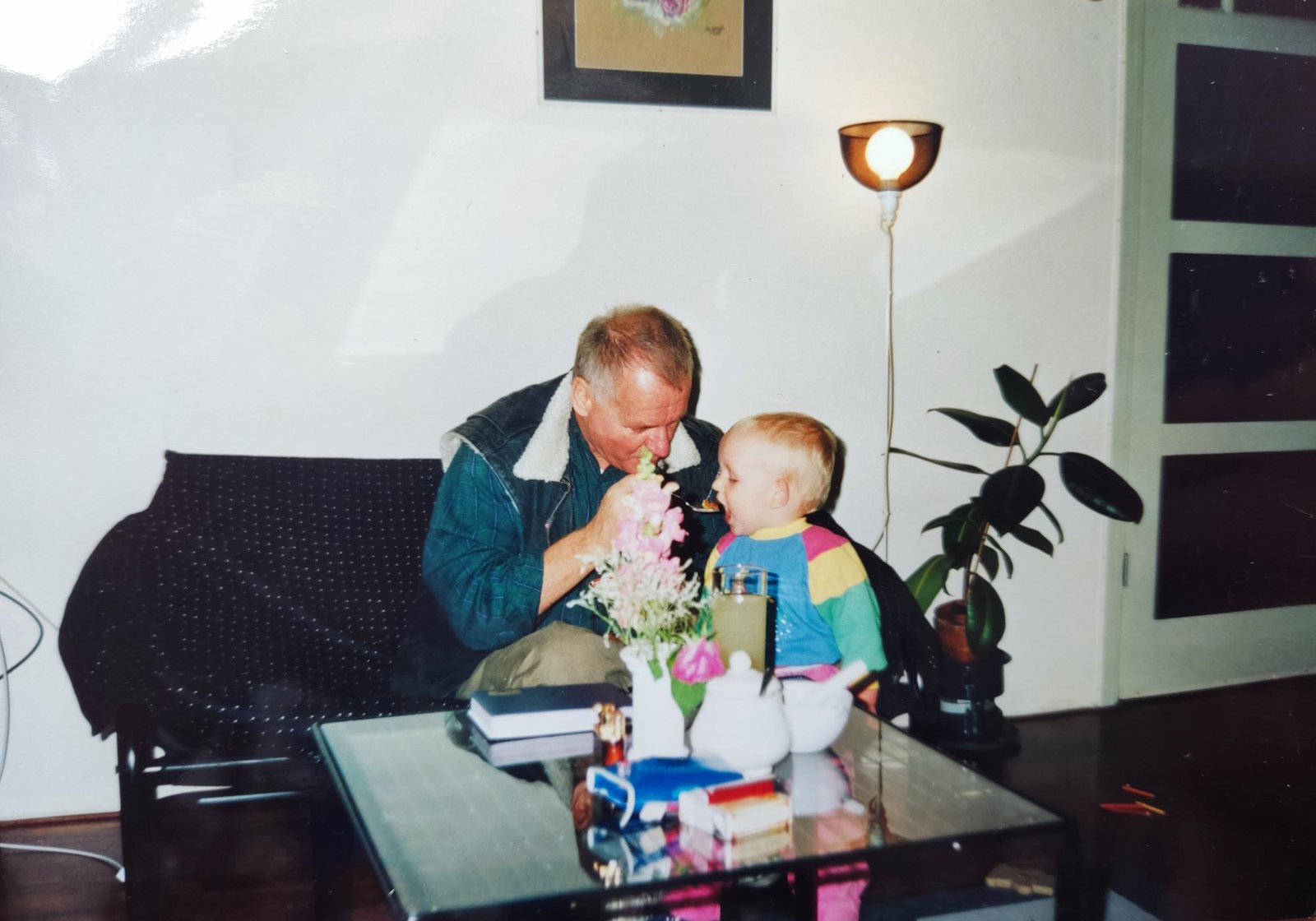 Anne Vaandrager met Opa Cees