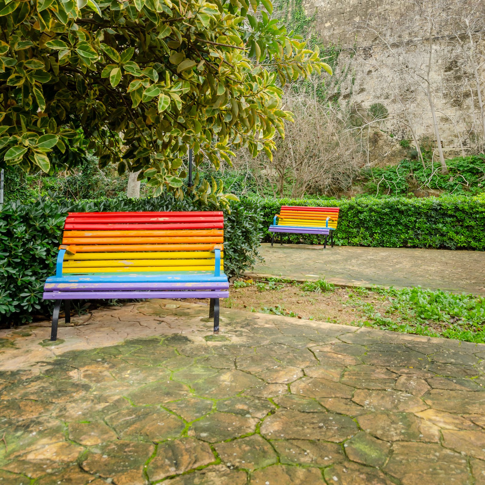 Regenboogbank in Malta