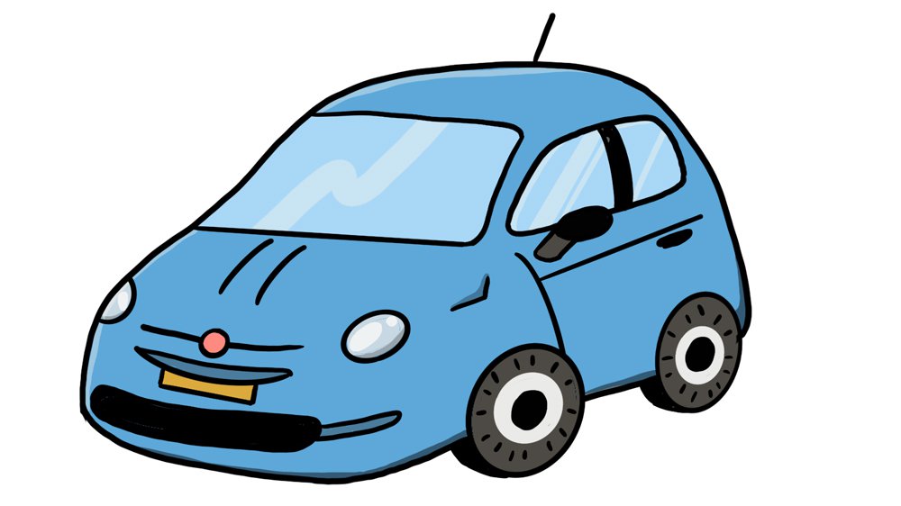 Illustratie van Fiat 500